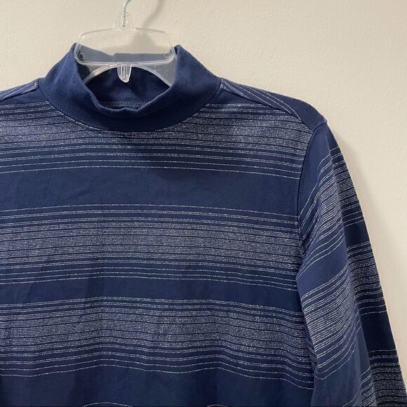 Studio Works Striped Mock Neck Turtleneck- Size 1X - Picture 2 of 5